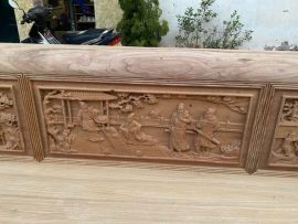 Trường Kỷ Đục Vinh Quy Bái Tổ gỗ Gụ