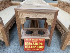 đôn đầu bàn bộ trường kỷ gỗ gụ