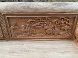 Trường Kỷ Đục Vinh Quy Bái Tổ gỗ Gụ chất lượng