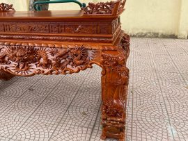 sập thờ tứ linh gỗ hương đá