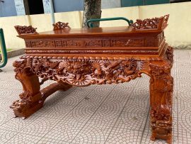 sập thờ tứ linh gỗ hương đá cao cấp