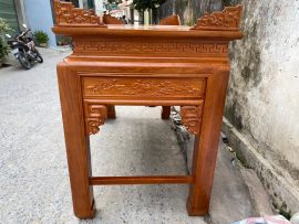 án gian thờ sen triện gỗ gõ