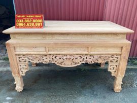 án gian thờ đục ngũ phúc gỗ gõ đỏ nam phi