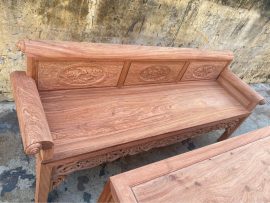 trường kỷ gỗ hương đá cao cấp mẫu đục tứ quý