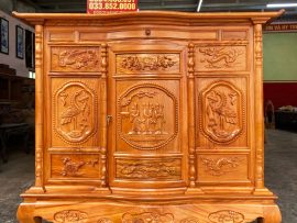 tủ thờ gỗ gõ đỏ tự nhiên cao cấp