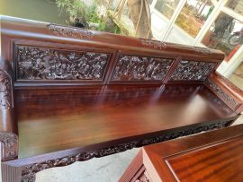 trường kỷ gỗ gụ đục tích tam quốc diễn nghĩa