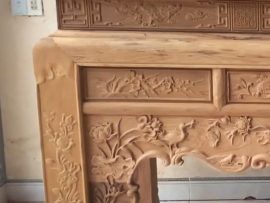 án gian thờ sen triện gỗ gụ lào
