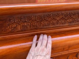 án gian thờ triện sen gỗ hương đá nam phi