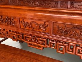 án gian thờ gỗ hương đá cao cấp mẫu đục tứ quý