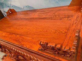 sập thờ gỗ hương đá đục tứ linh thủ công mỹ nghệ