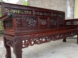 trường kỷ gỗ gụ đục tích