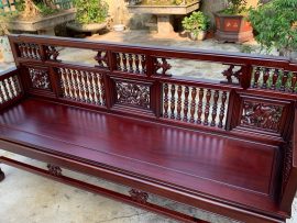 trường kỷ cao cấp gỗ gụ mẫu song tiện