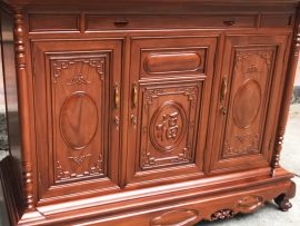 tủ thờ gỗ gụ mẫu đục chữ Phúc