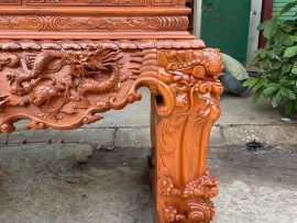 sập thờ chân 24 gỗ gụ Lào đục tay đẳng cấp