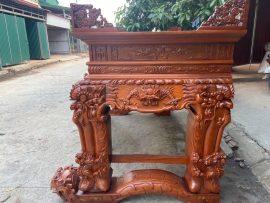 mẫu sập thờ tứ linh gỗ gụ Lào