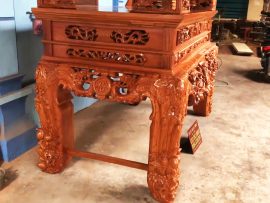 sập thờ gỗ gõ đỏ mẫu mai điểu cao cấp