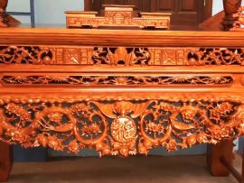 Sập thờ mai điểu 1m97 chân 22 gỗ gõ đỏ cao cấp