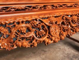 sập thờ mai điểu chân 22 đục tay