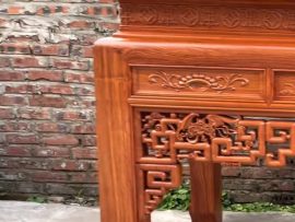 án gian thờ gỗ hương đá mẫu đục như ý