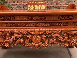sập thờ mai điểu gỗ gõ đỏ cao cấp