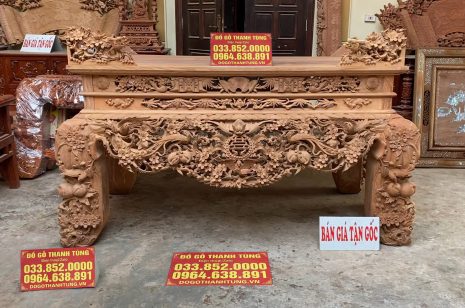 Sập thờ mai điểu cỡ đại gỗ gõ đỏ hàng VIP (anh Hải, Lạng Sơn)