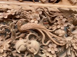 Cận cảnh những đường đục cực kỳ tinh tinh trên bộ sập thờ