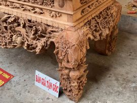 Sập thờ gỗ gõ đỏ cao cấp chân 24