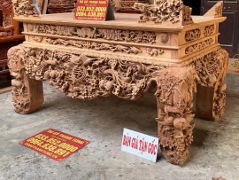 ssaapj thờ mai điểu cao cấp chân 24 gỗ gõ đổ tự nhiên