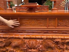 sập thờ gỗ hương đá cao cấp chân 24