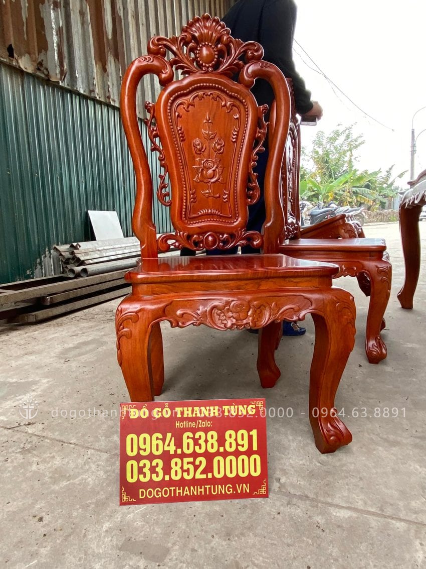 ghế louis hồng hạt