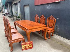 mẫu bàn ăn hoàng gia tân cổ điển