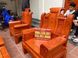 ghế đơn Âu Á gỗ hương đá