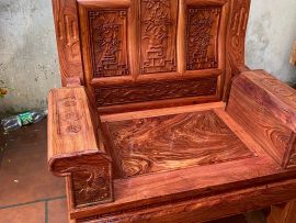 ghế đơn Âu Á gỗ hương đá