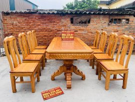 bộ bàn ghế ăn sang trọng 8 ghế