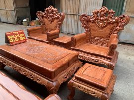 mẫu bàn ghế hoàng gia gỗ hương đá