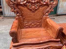 mẫu ghế đơn đục hoa hồng lá tây