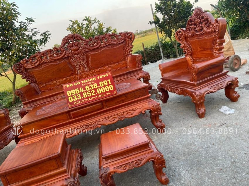 bàn ghế hoàng gia ván mặt tràn