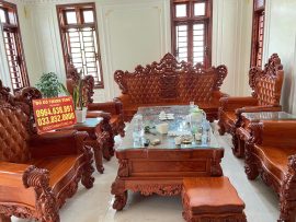 bộ bàn ghế gỗ hương đá cao cấp