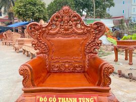 ghế đơn louis hoa lá tây