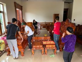 bộ bàn ghế minh quốc nghê 3 đầu bảo đỉnh