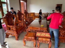 mẫu bàn ghế minh quốc nghê gỗ hương