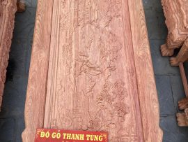 bàn trà đục tranh sơn thủy hữu tình