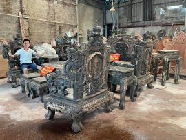 bộ bàn ghế rồng đỉnh hàng cao cấp