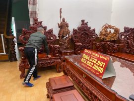 bộ bàn ghế rồng đỉnh 12 món hàng vip