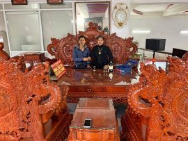 bộ bàn ghế đục rồng phượng hàng cao cấp