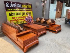 bộ sofa gỗ hương đá cao cấp