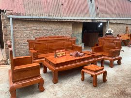 bộ bàn ghế triện tranh 6 món