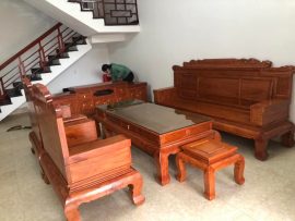bộ bàn ghế triện tranh hoàn thiện
