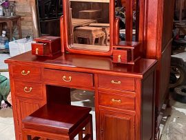 bàn trang điểm gỗ gõ đỏ