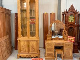 bàn trang điểm gỗ gõ đỏ